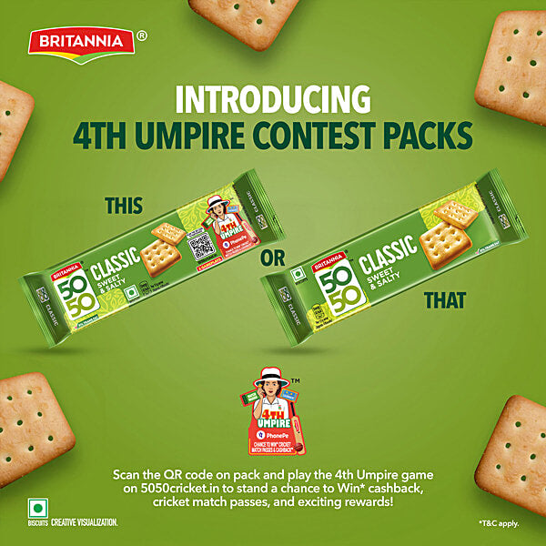 Britannia 50-50 Sweet & Salty Crispy Biscuits: Perfect Blend of Flavour for Snacking
