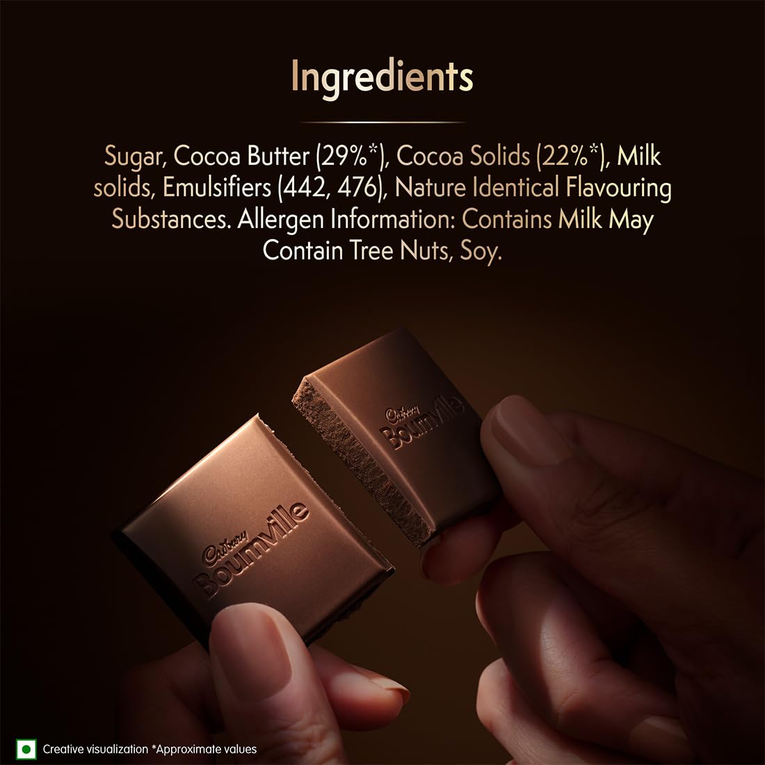 Cadbury Bournville Rich Cocoa 50% Dark Chocolate Bar 30g