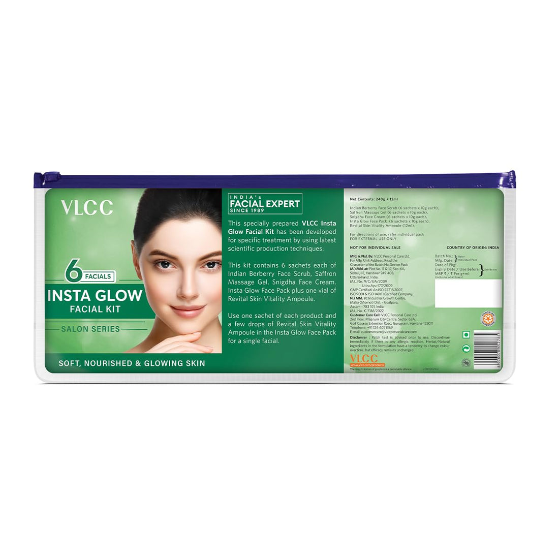 VLCC Salon Series Insta Glow Facial Kit for Youthful Skin (6 Facials)