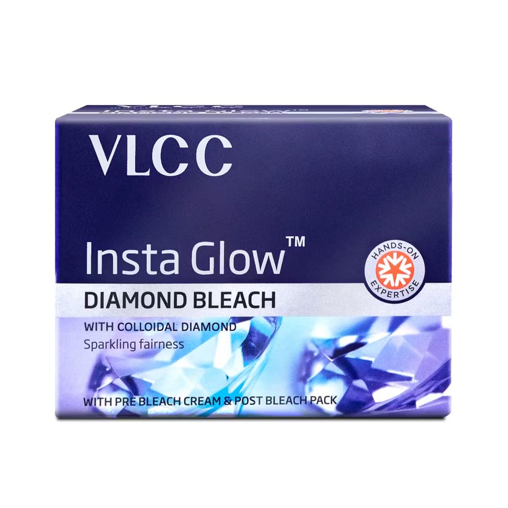 VLCC Insta Glow Diamond Bleach 60g for Sparkling Fairness and Skin Brightening