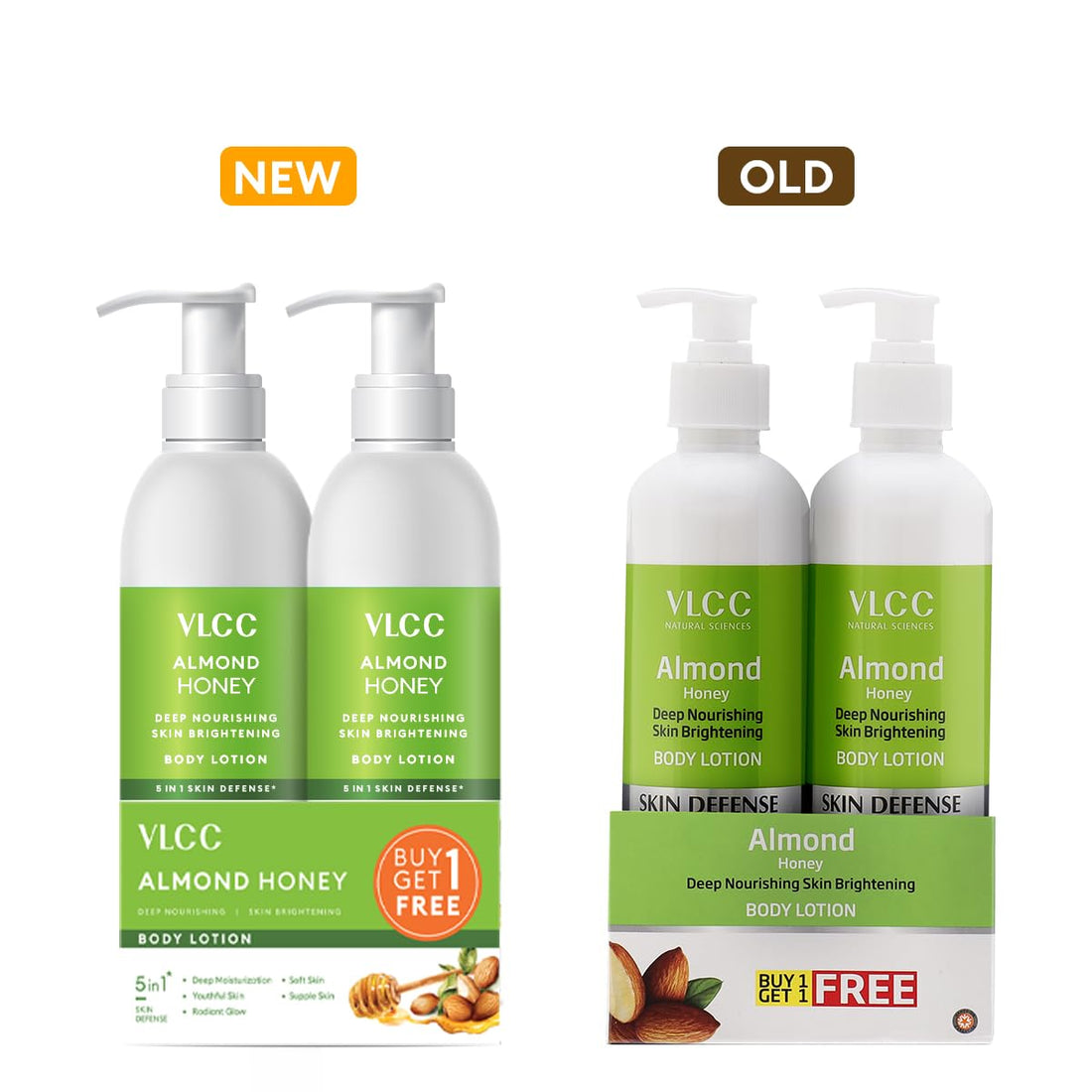 VLCC Almond Honey Deep Nourishing Body Lotion 350ml Hydrating Brightening