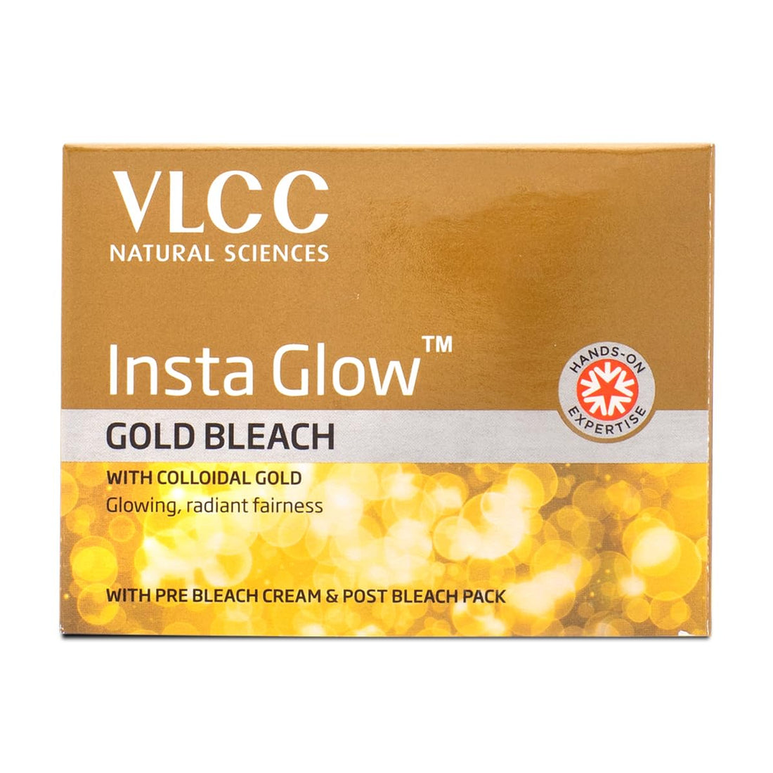 VLCC Insta Glow Gold Bleach 30g Facial Hair Removal Cream