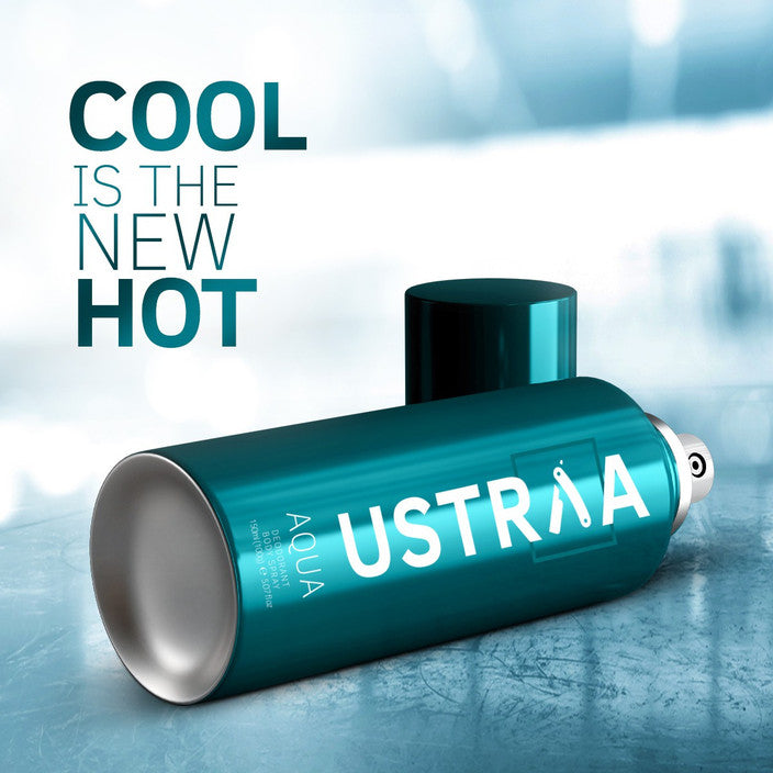 Ustraa Aqua Refreshing Aquatic Deodorant Spray for Men, Long-Lasting Odour Control
