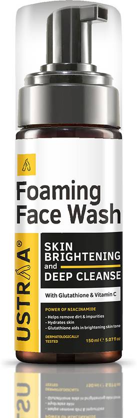 USTRAA Foaming Skin Brightening Deep Cleanse Face Wash 150ml