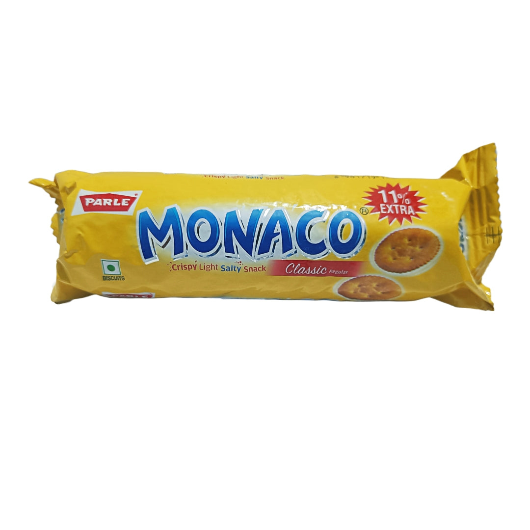 Parle Monaco Classic Salted Crackers - Crispy Savoury Biscuits, Bulk 12-Pack