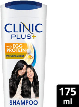 Clinic Plus Strength & Shine Shampoo with Egg Protein, 175ml for Strong Hair