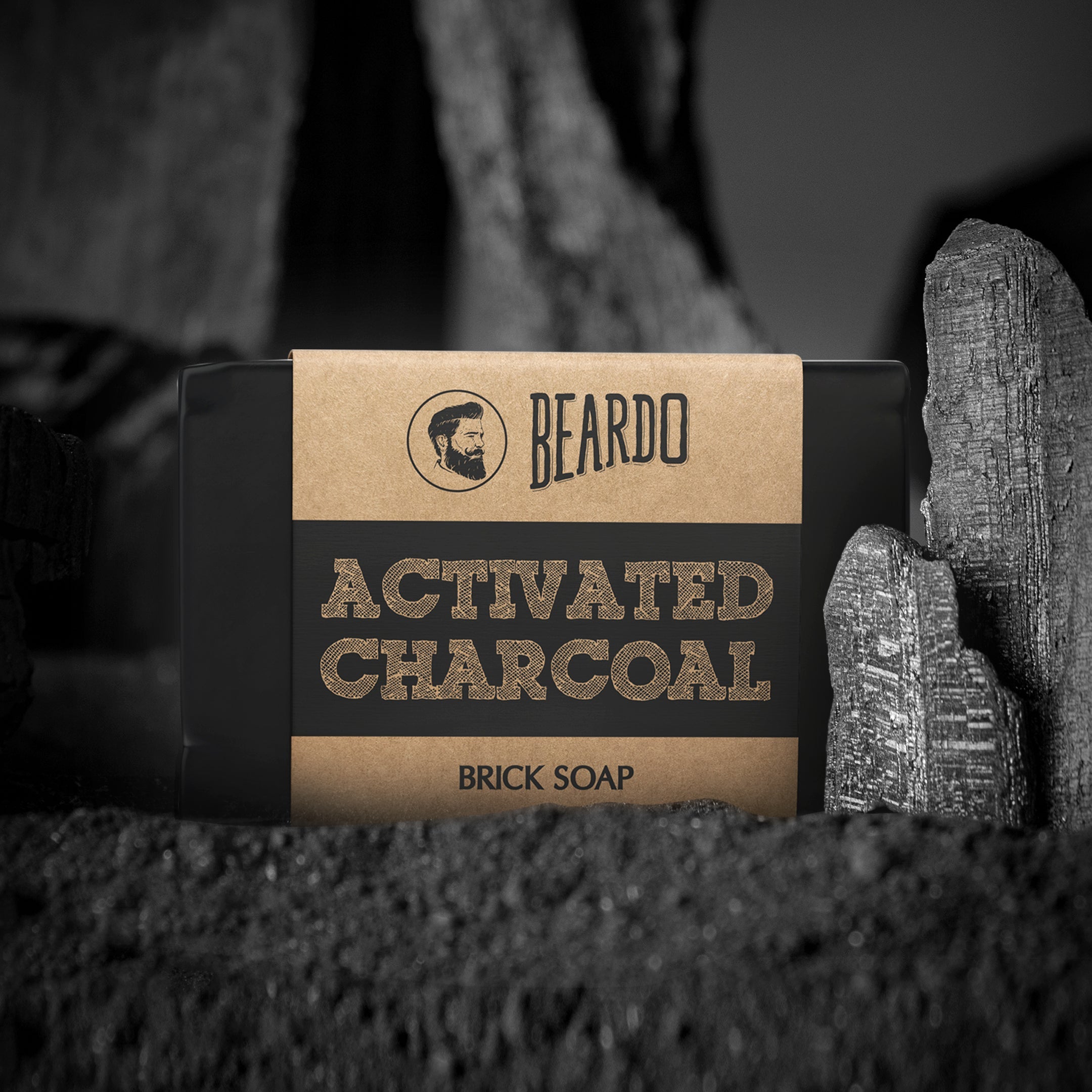 Beardo Charcoal Brick Soap