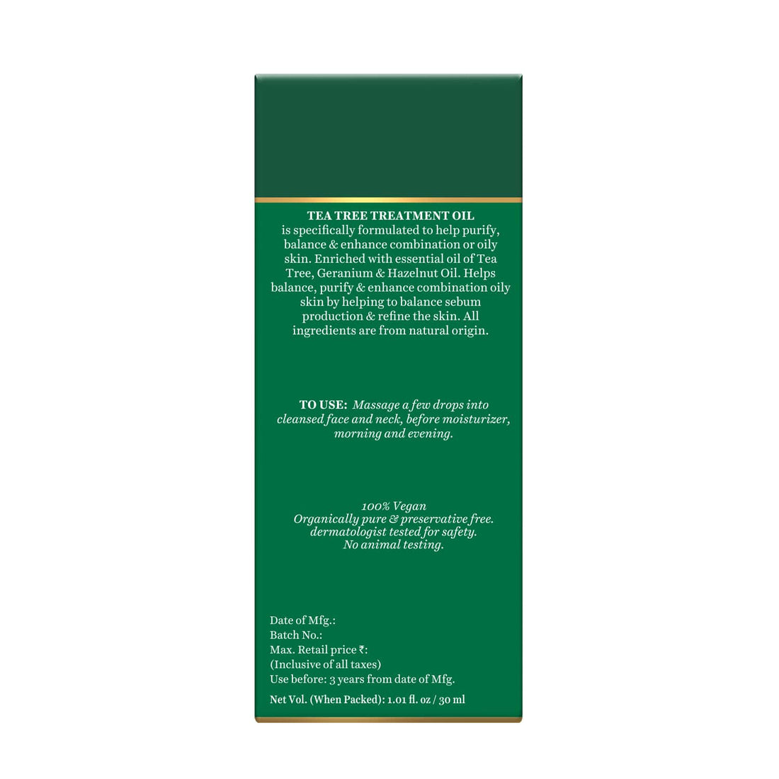 Tea Tree Oil Face Treatment
