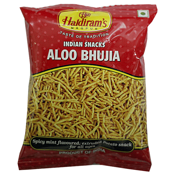 Haldiram's Crispy Aloo Bhujia Potato & Chickpea Savoury Snack 42g Pouch