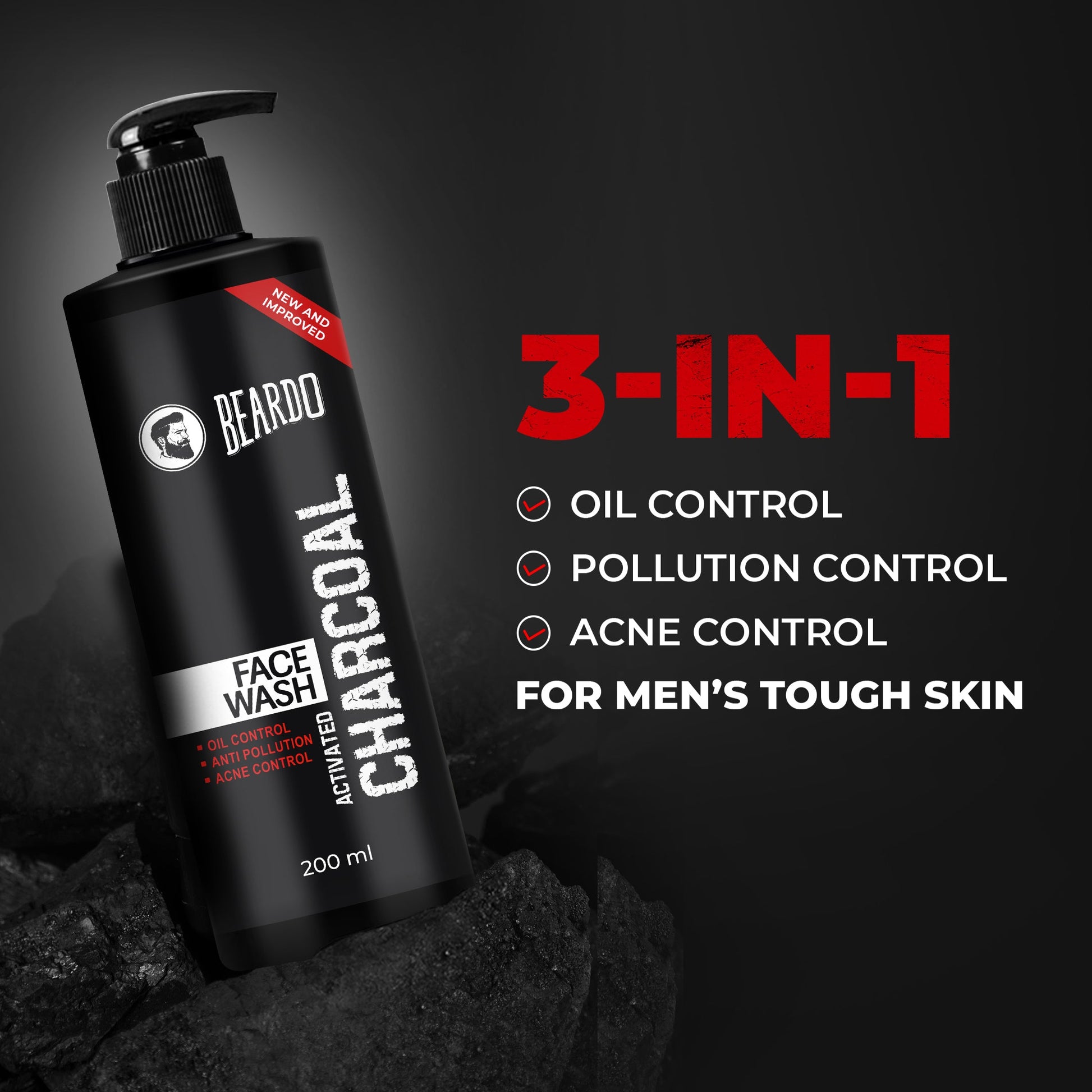 Beardo Charcoal Combo