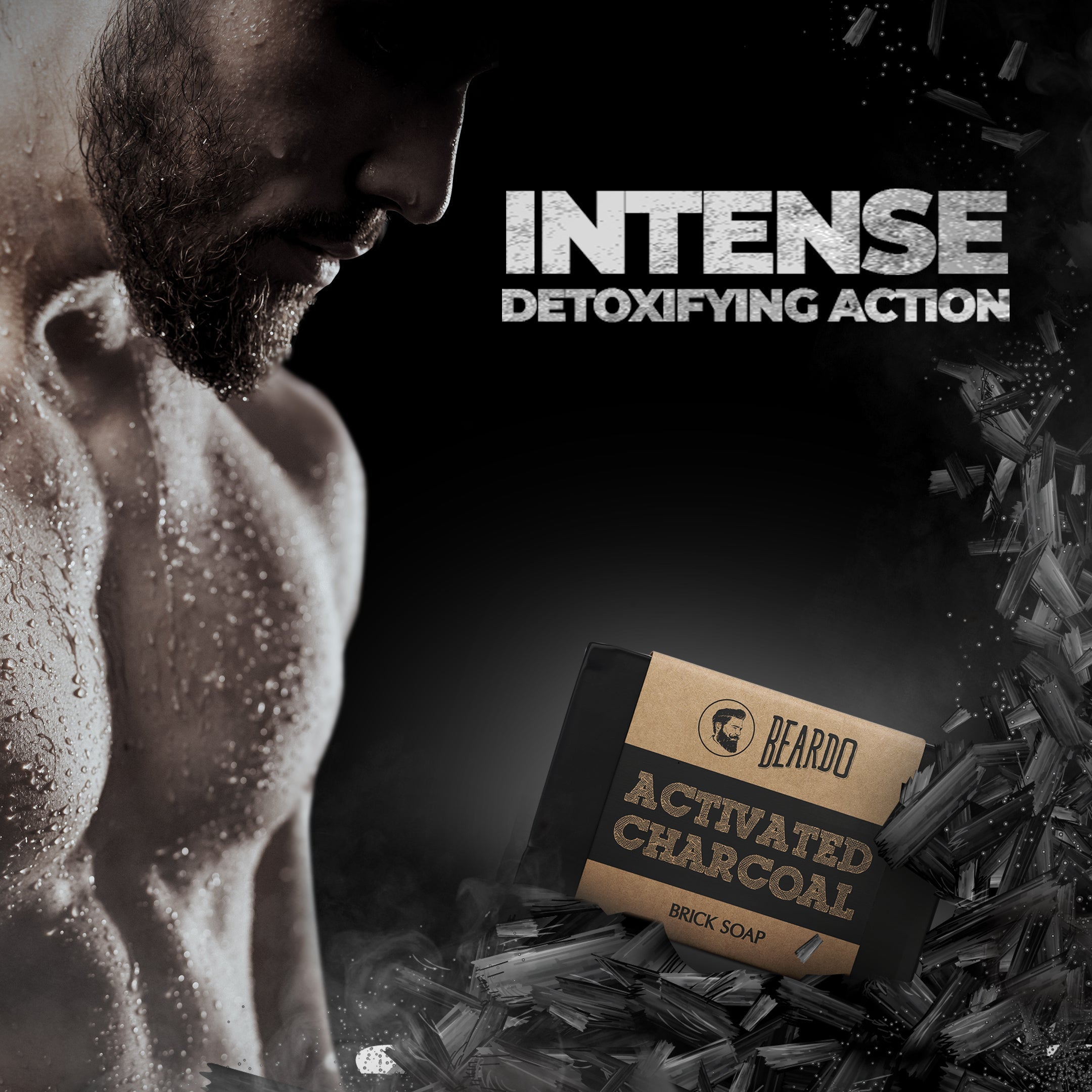 Beardo Charcoal Brick Soap