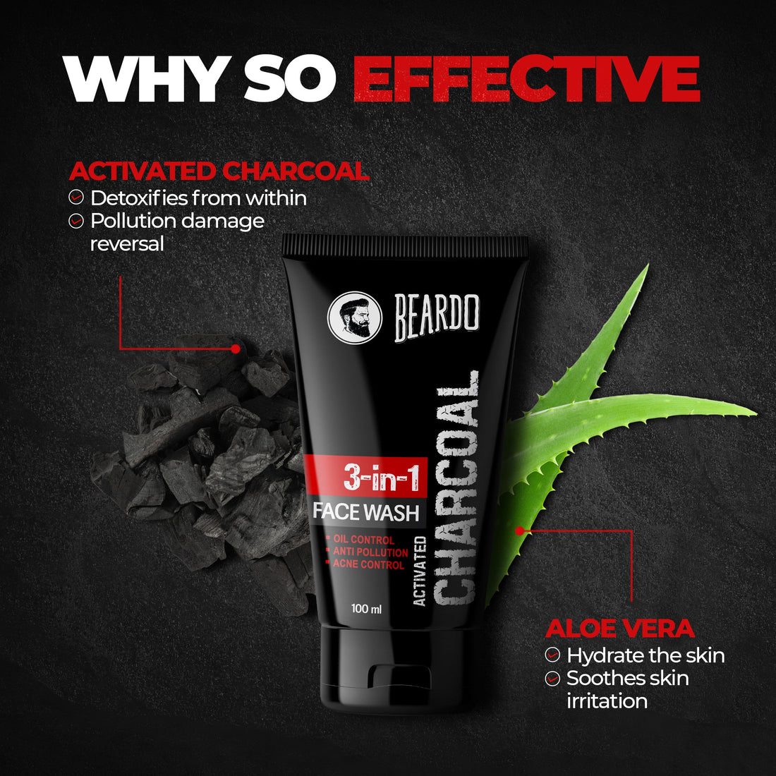 Beardo Charcoal Face Wash Combo