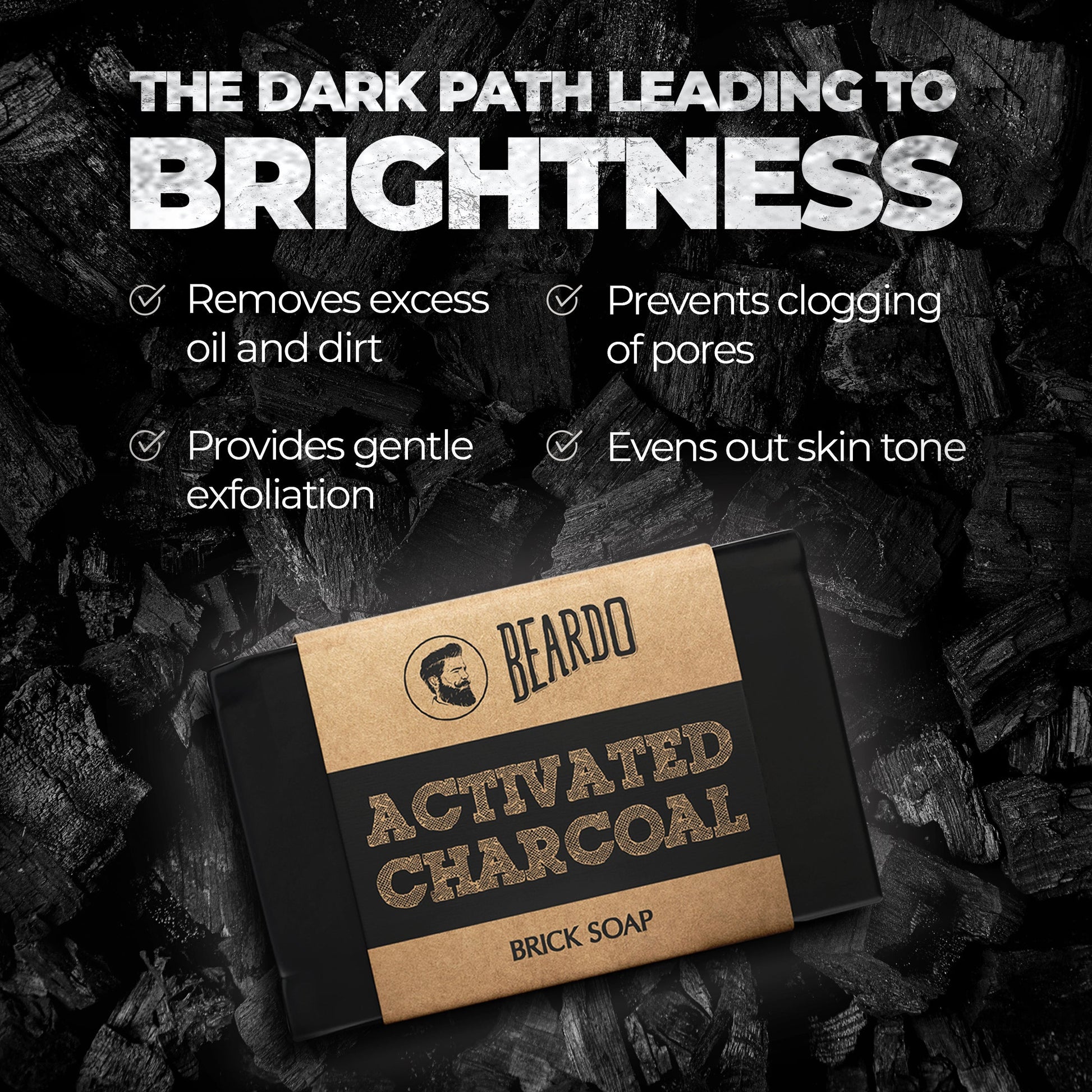 Beardo Charcoal Brick Soap