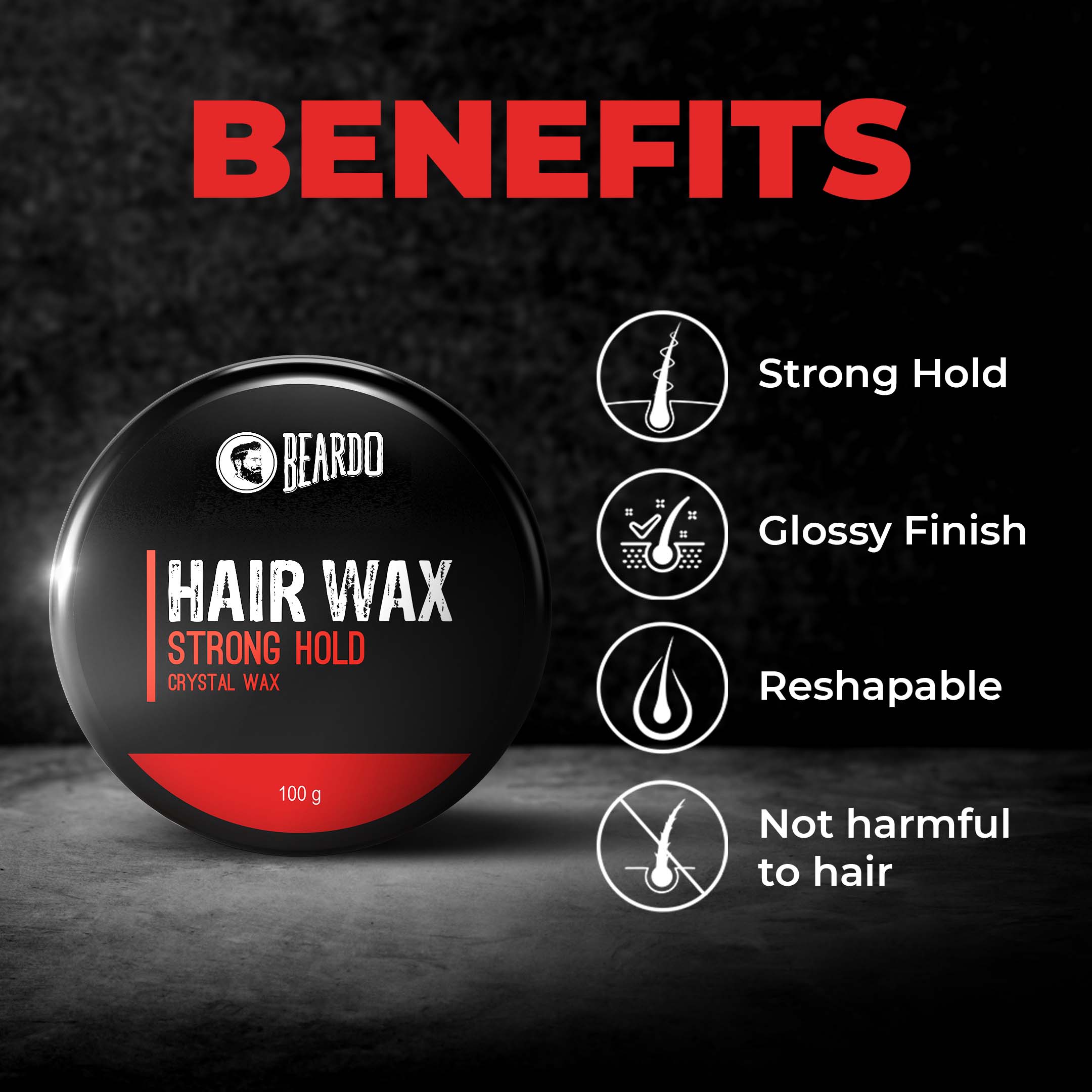 Beardo Hair Combo 50ml Serum & 100g Wax