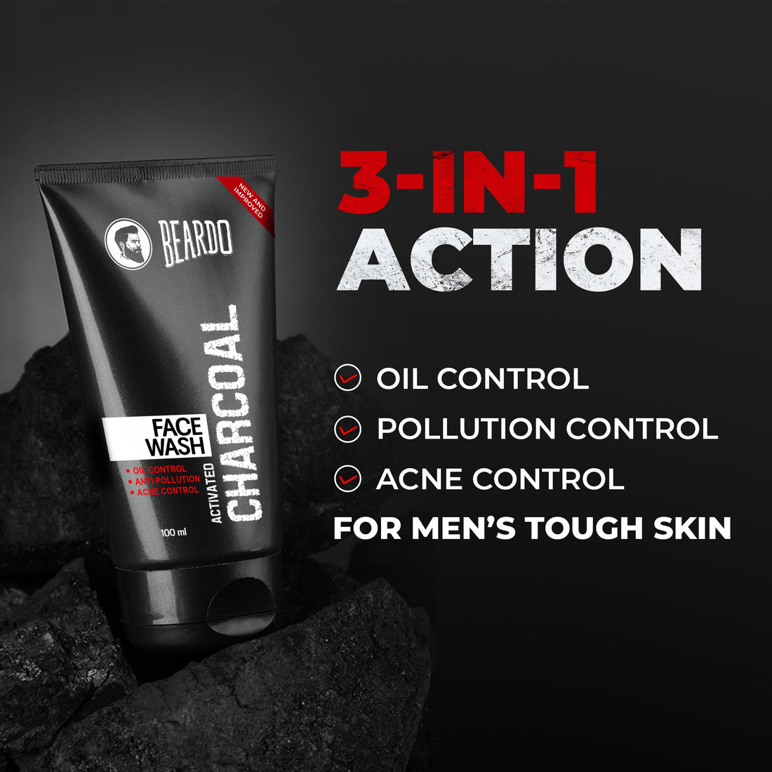 Beardo Charcoal Combo