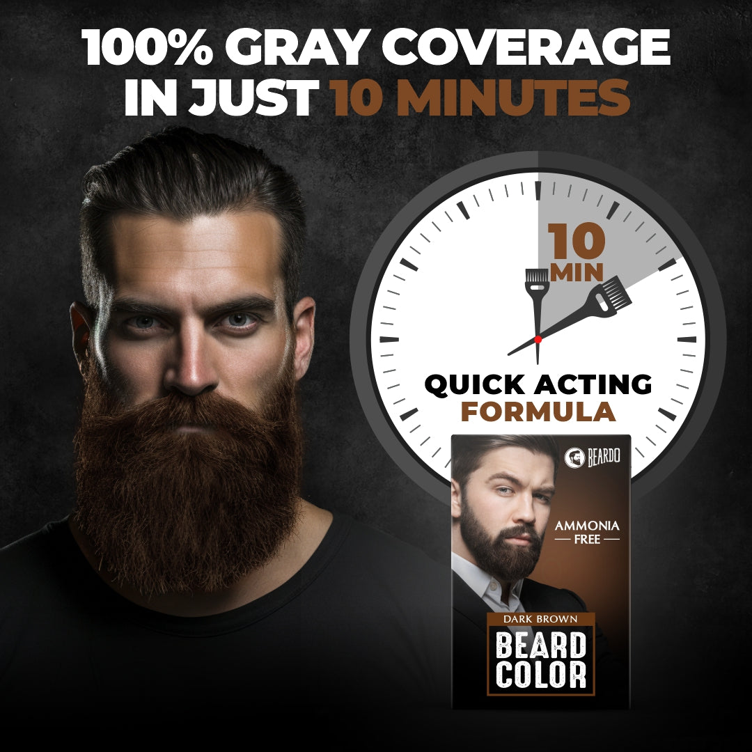 Beardo Dark Brown Beard Colour