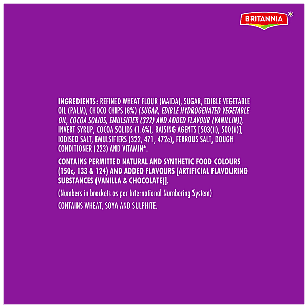 Britannia Tiger Krunch Chocochip Biscuits - Delightful Crispy Vegetarian Treat