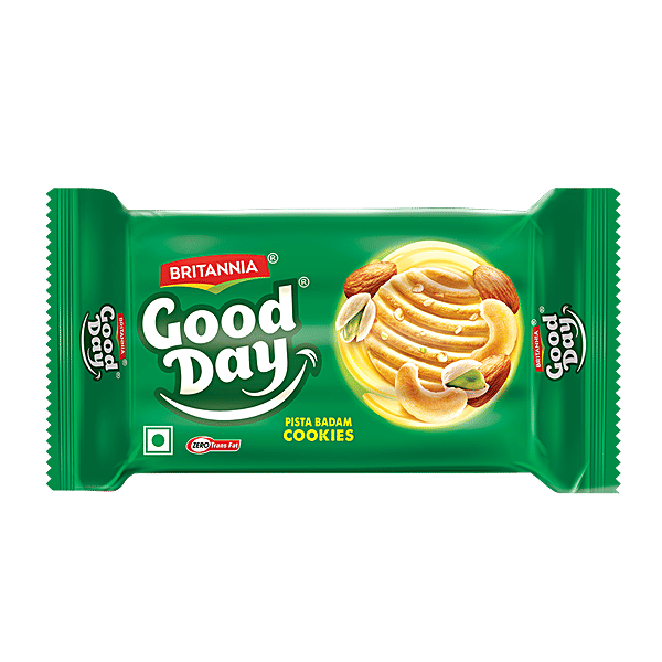 Britannia Good Day Pista Badam Cookies: Crunchy Nutty Delight, 200g Pouch