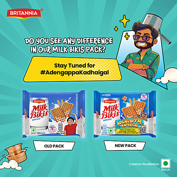 Britannia Milk Bikis Nutritious Biscuits for Kids, Enriched with Vitamins & Calcium