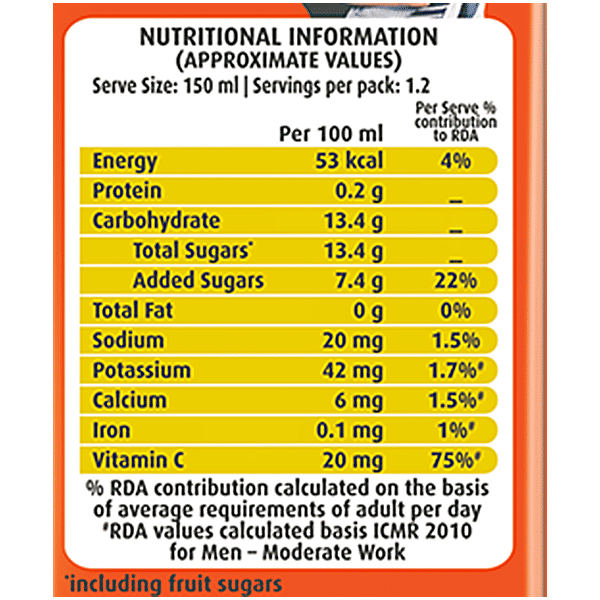 Real Fruit Power Mixed Fruit Juice 180ml, Delightful Blend, Refreshing Tropical Flavour
