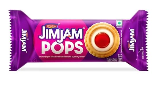 Britannia JimJam Pops Crunchy Vanilla Creme Biscuit with Jammy Centre