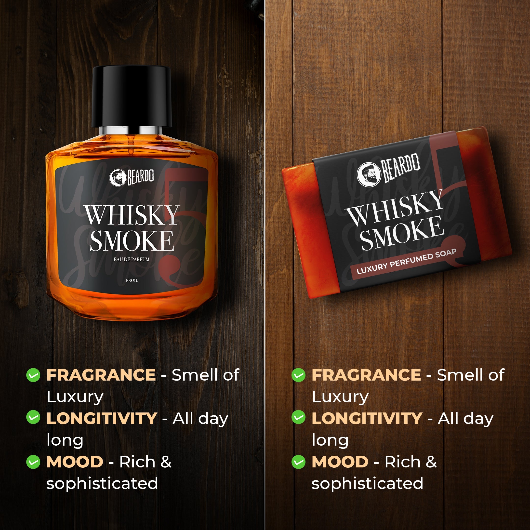 Beardo Whisky Smoke Soap Bar
