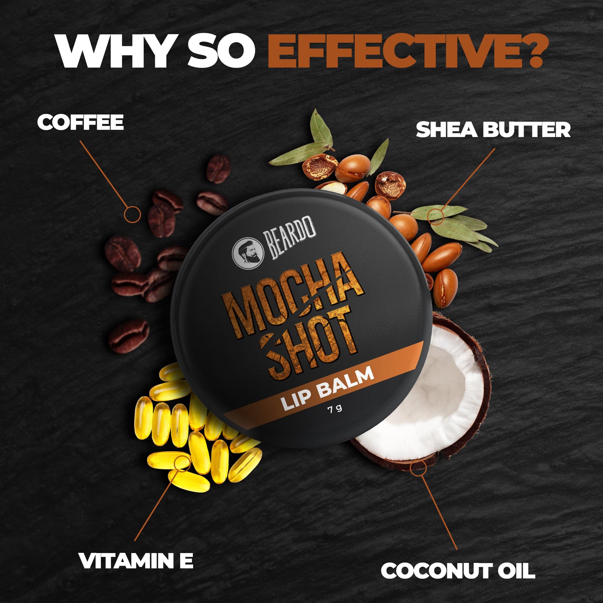 Beardo Coffee Lip Balm 7g