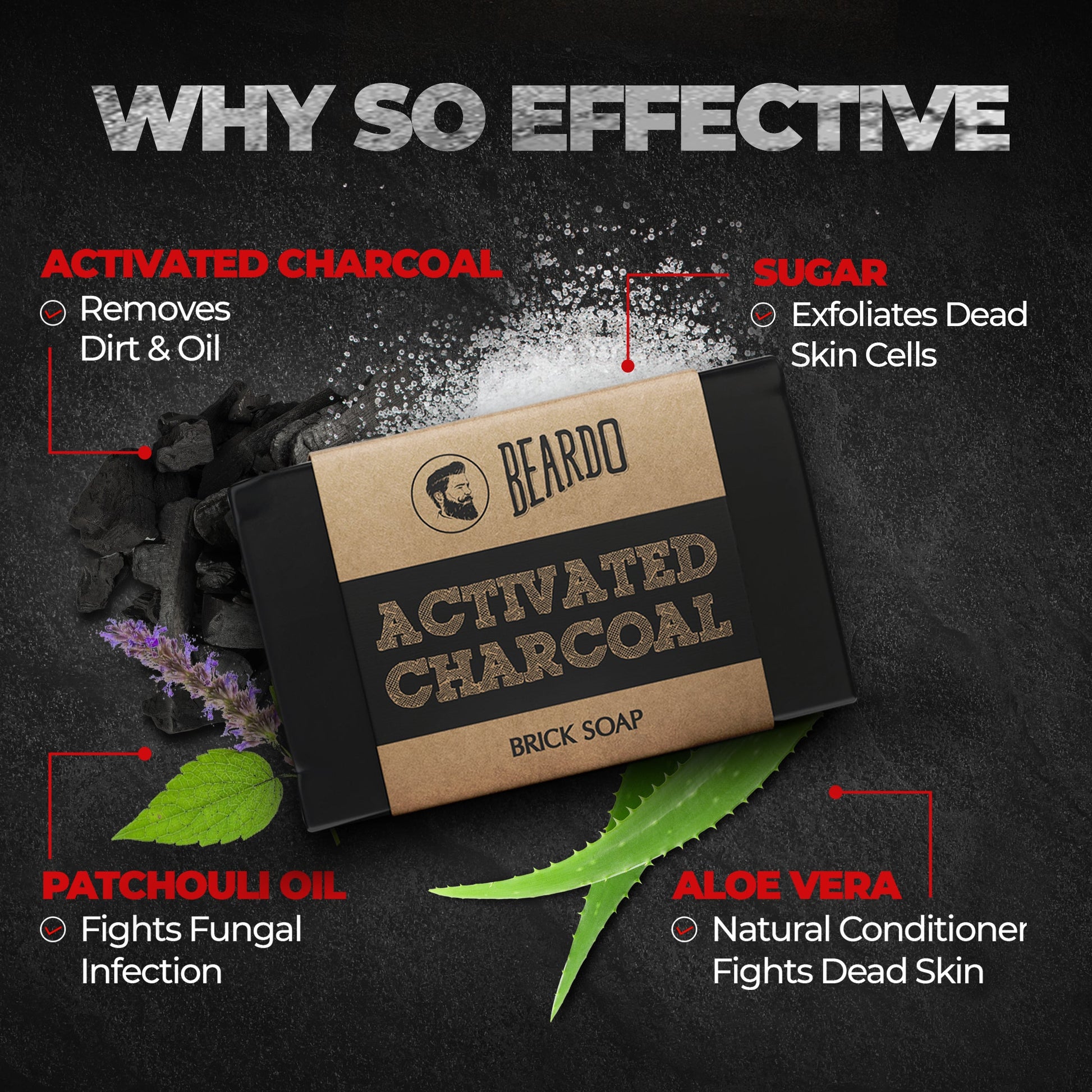 Beardo Charcoal Brick Soap