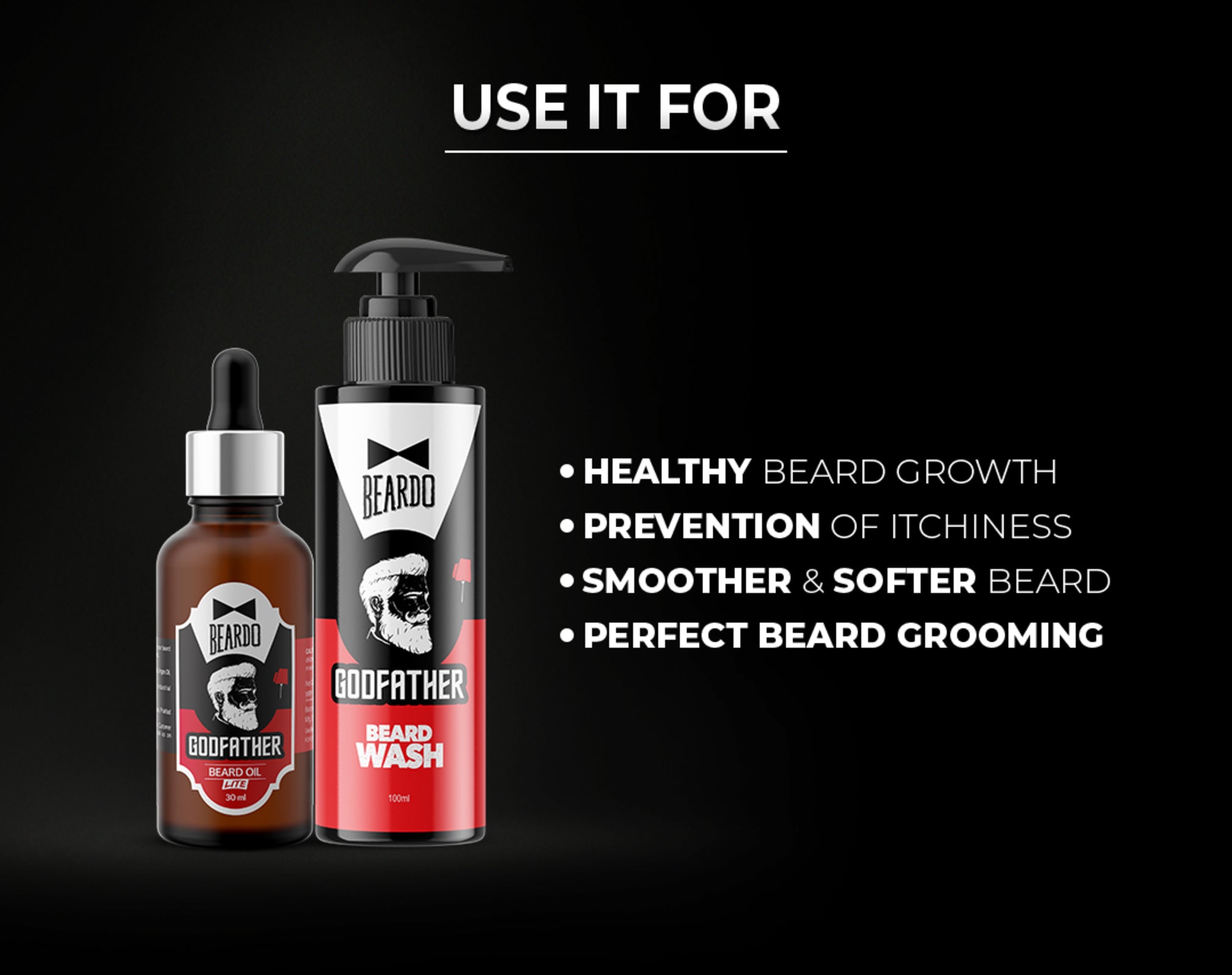 Beardo Godfather Combo 30ml Oil & 100ml Wash