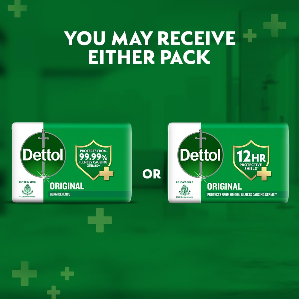 Dettol Original Antibacterial Bathing Soap 100g Pack of 4