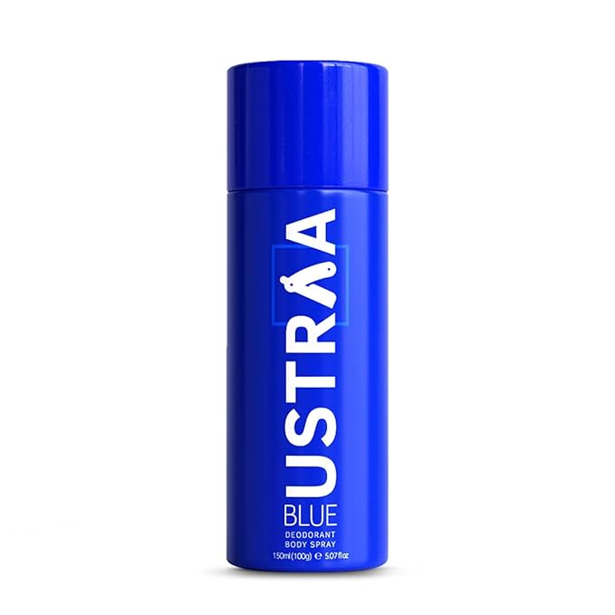 Ustraa Blue Men’s Deodorant Spray 150ml Fresh Aquatic Fragrance