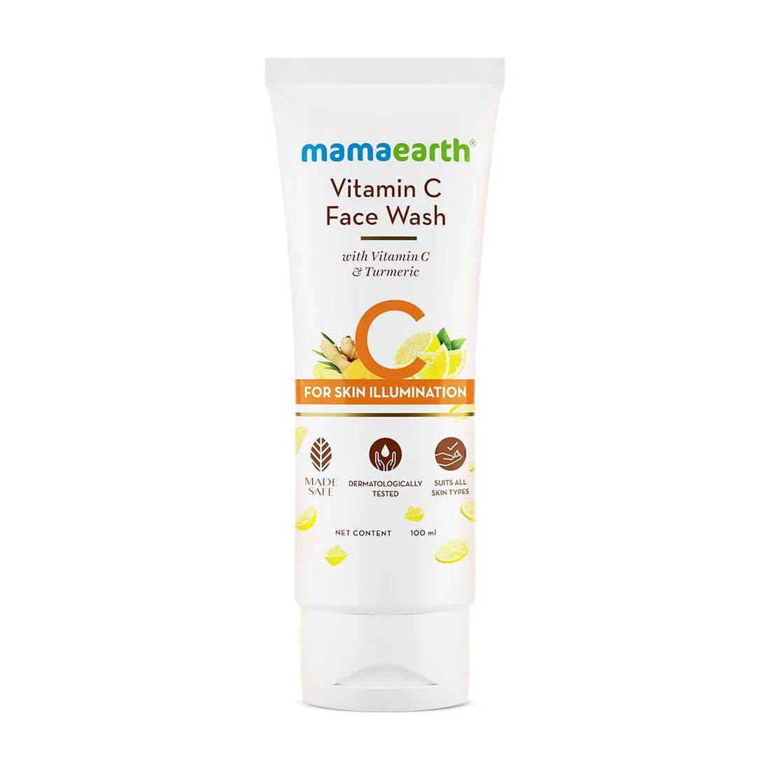 Mamaearth Vitamin C Turmeric Face Wash 100ml Brightening Cleanser
