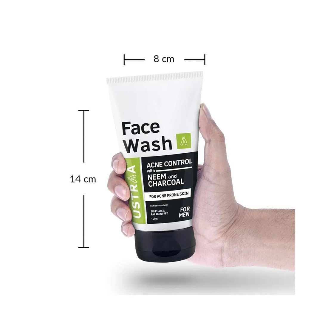 Ustraa Neem Charcoal Acne Control Oil-Free Face Wash 100g