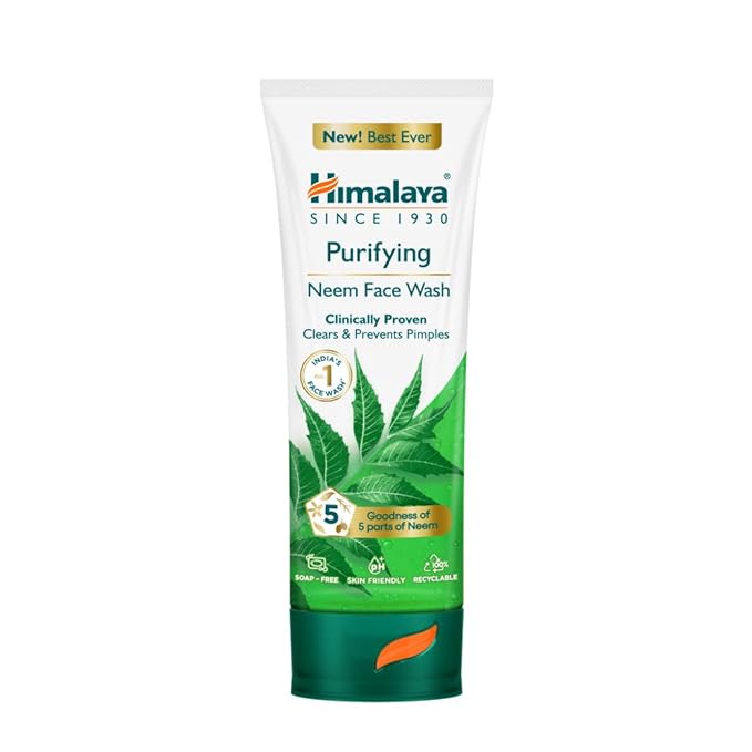 Himalaya Purifying Neem Face Wash 100ml Natural Acne Control Gel
