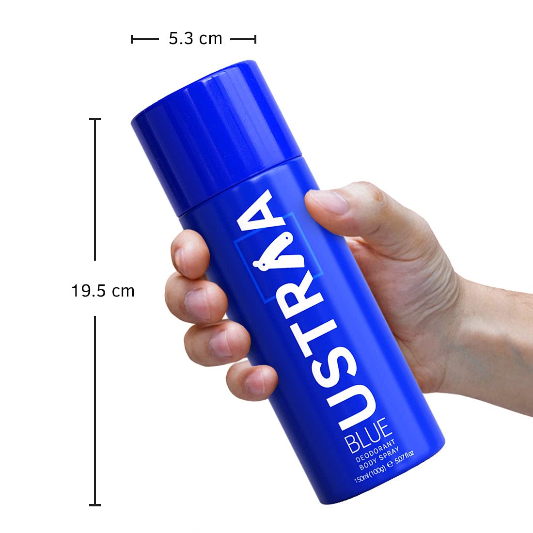 Ustraa Blue Men’s Deodorant Spray 150ml Fresh Aquatic Fragrance