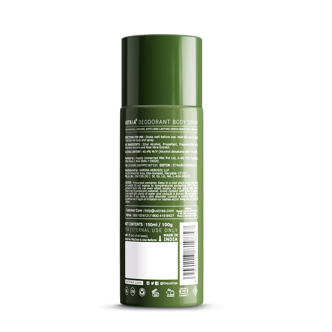 Ustraa O.G Men’s Body Spray 150ml Strong Passionate Fragrance