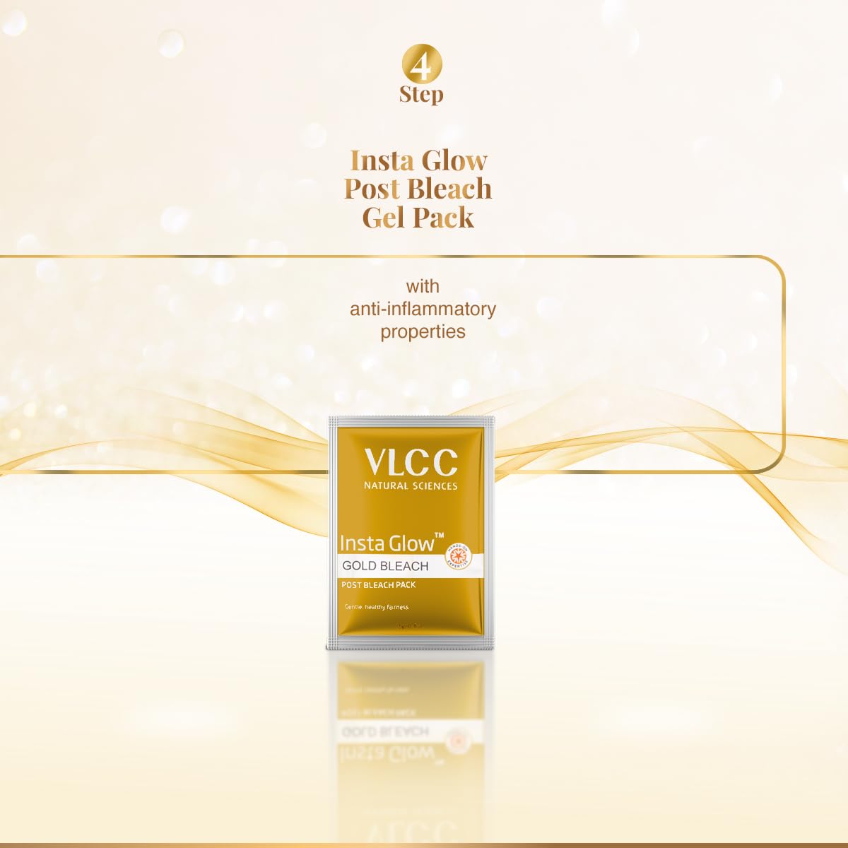 VLCC Insta Glow Gold Bleach 30g Facial Hair Removal Cream