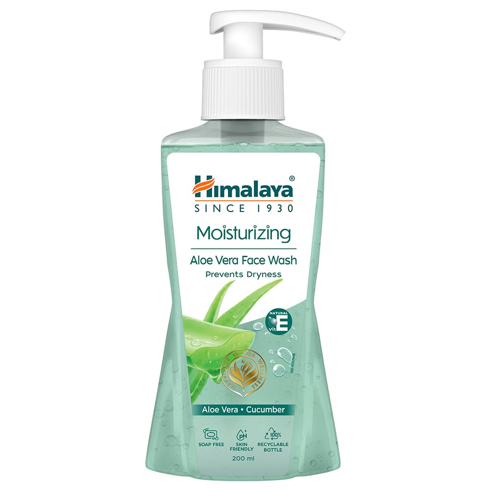 Himalaya Moisturising Aloe Vera Face Wash 200ml – Hydrating Skin Care