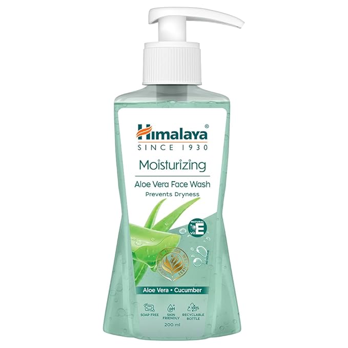 Himalaya Moisturising Aloe Vera Face Wash 200ml – Hydrating Skin Care