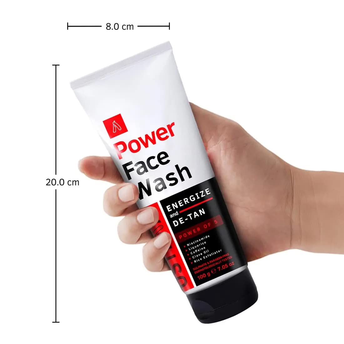 Ustraa Power Face Wash 100g Set of 2 Energise De‑Tan Cleanser