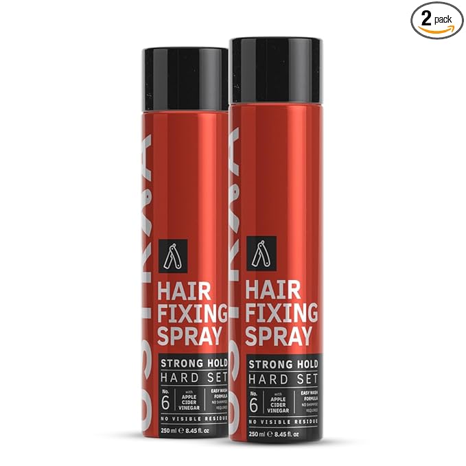 Ustraa Strong Hold Hair Spray – 250ml x2, Extreme Shine