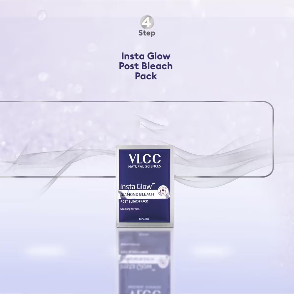 VLCC Insta Glow Diamond Bleach 60g for Sparkling Fairness and Skin Brightening