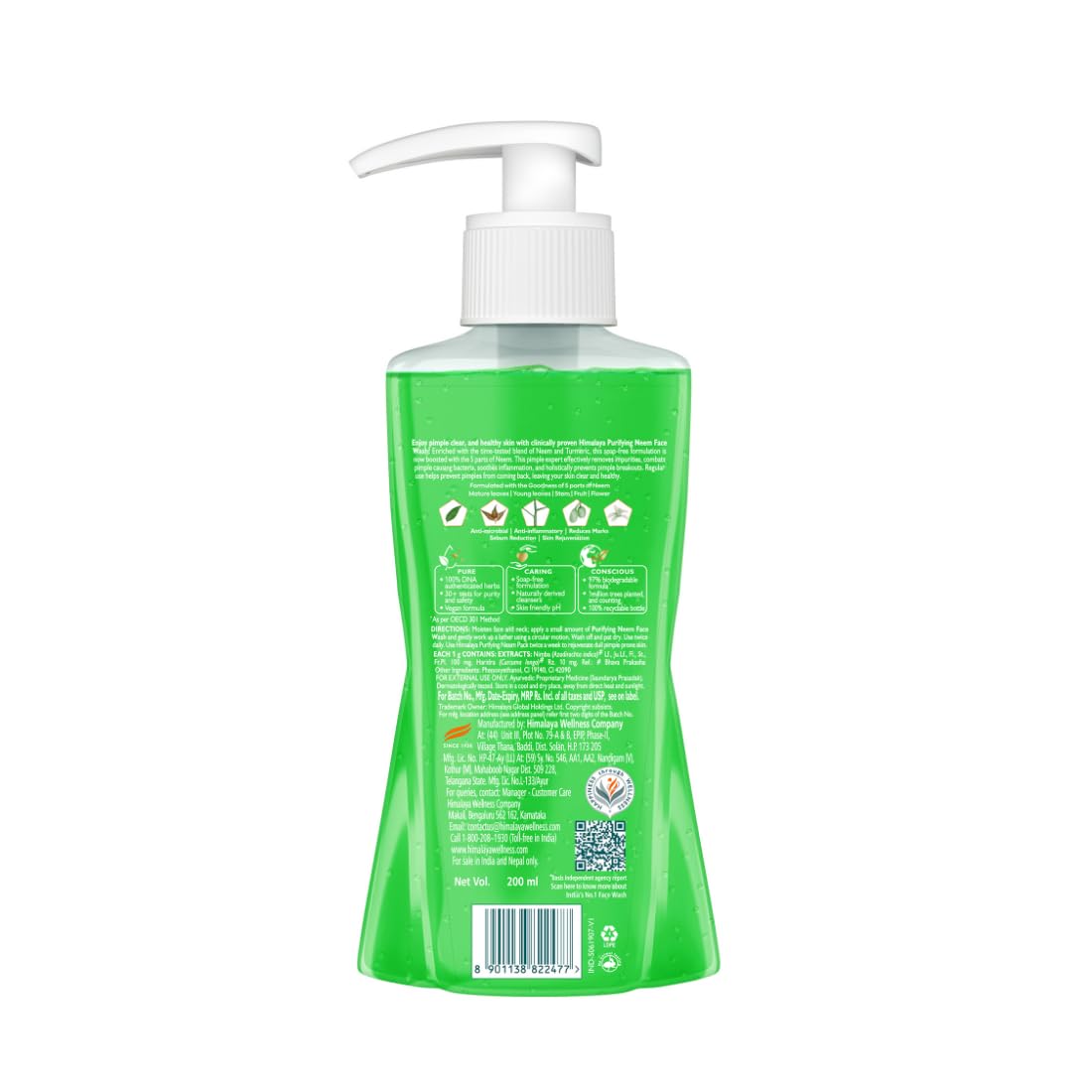 Himalaya Neem Purifying Face Wash 200ml Natural Acne Control