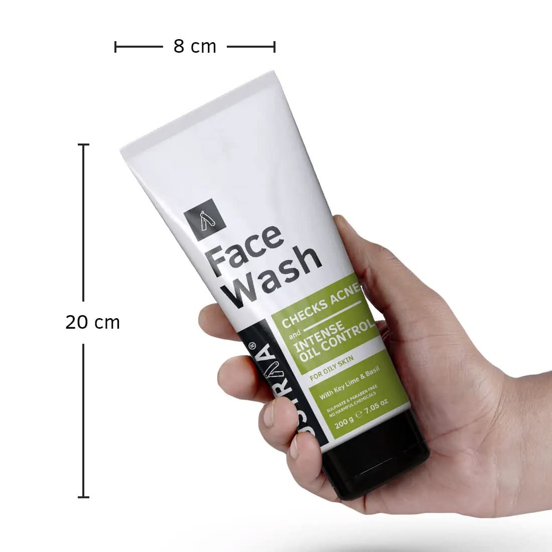 Ustraa Oily Skin Face Wash 200g with Key Lime & Basil