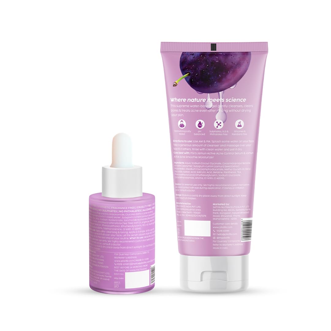 Jamun Face Wash & Acne Marks Serum Combo