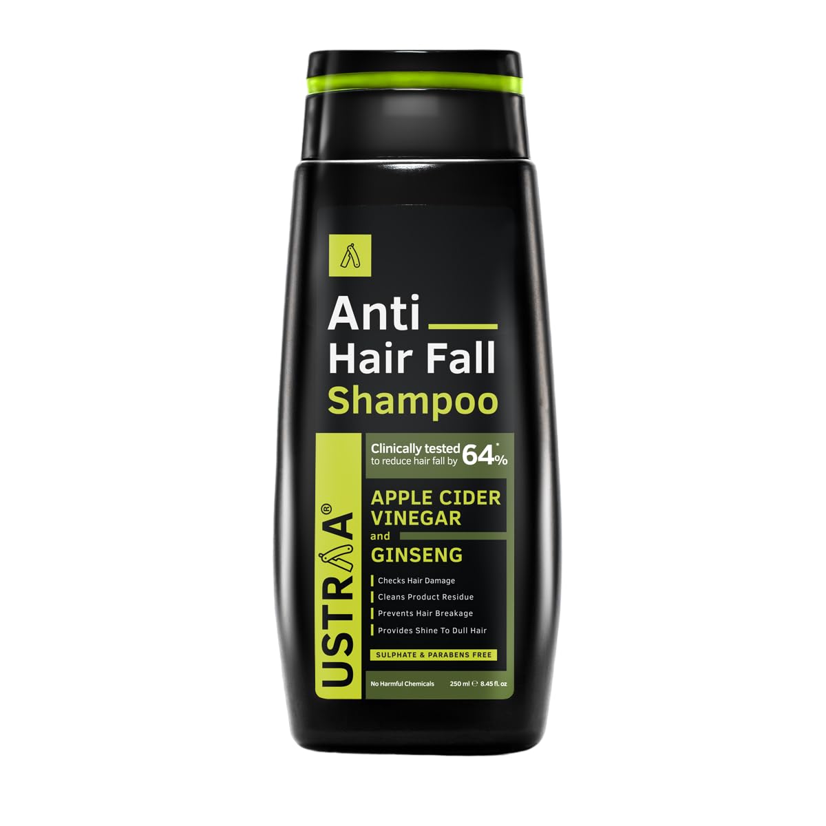 Ustraa Anti Hair Fall Shampoo 250ml – Apple Cider Vinegar, Sulphate‑Free