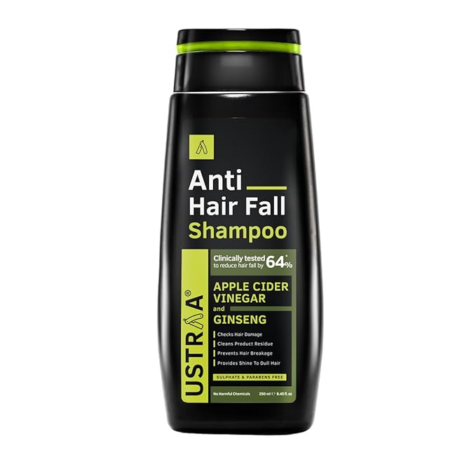 Ustraa Anti Hair Fall Shampoo 250ml – Apple Cider Vinegar, Sulphate‑Free