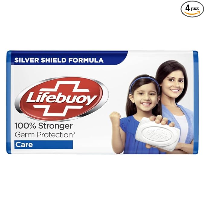 Lifebuoy Care Germ Protection Bar Soap with Milk Cream – 4x100g