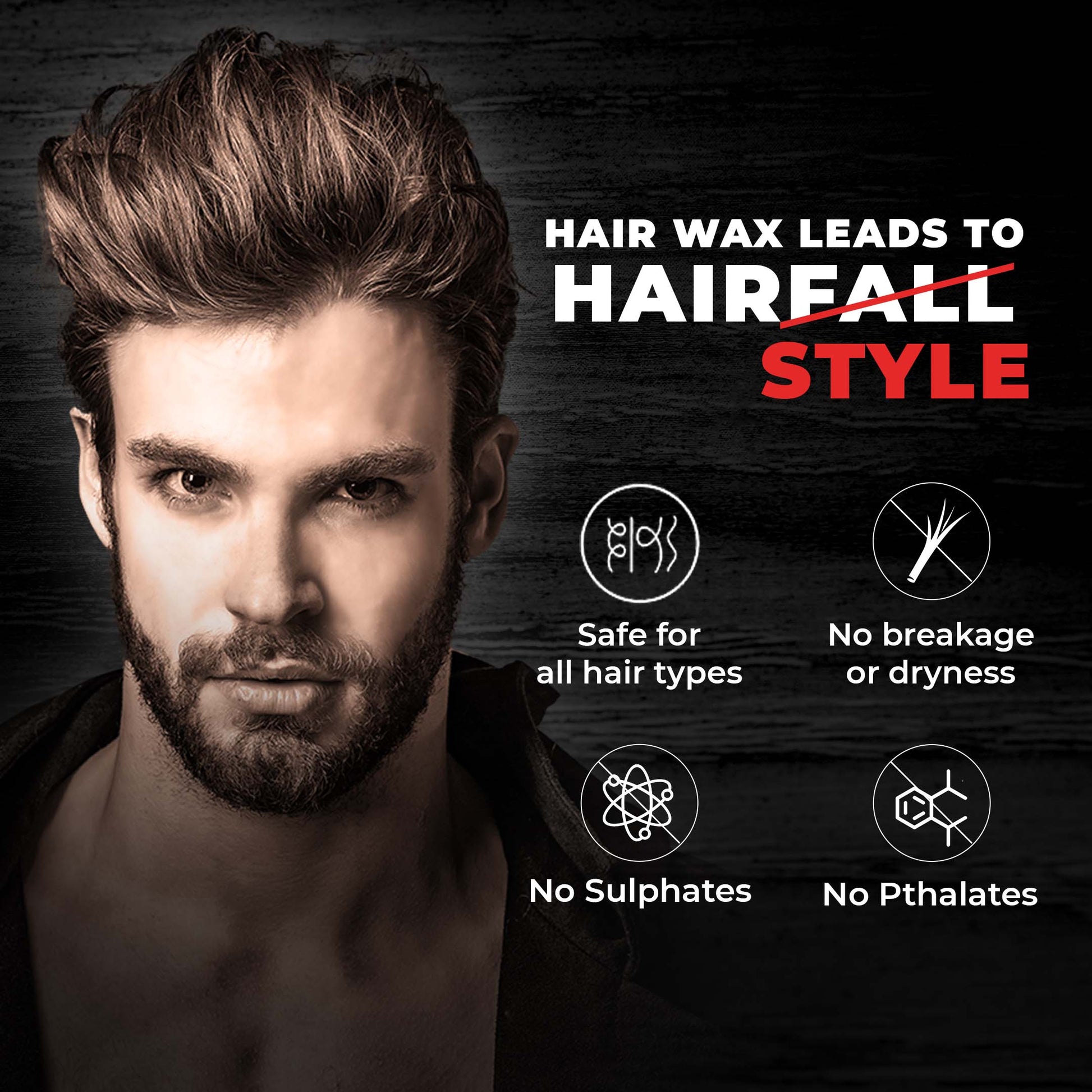 Beardo Hair Combo 50ml Serum & 100g Wax