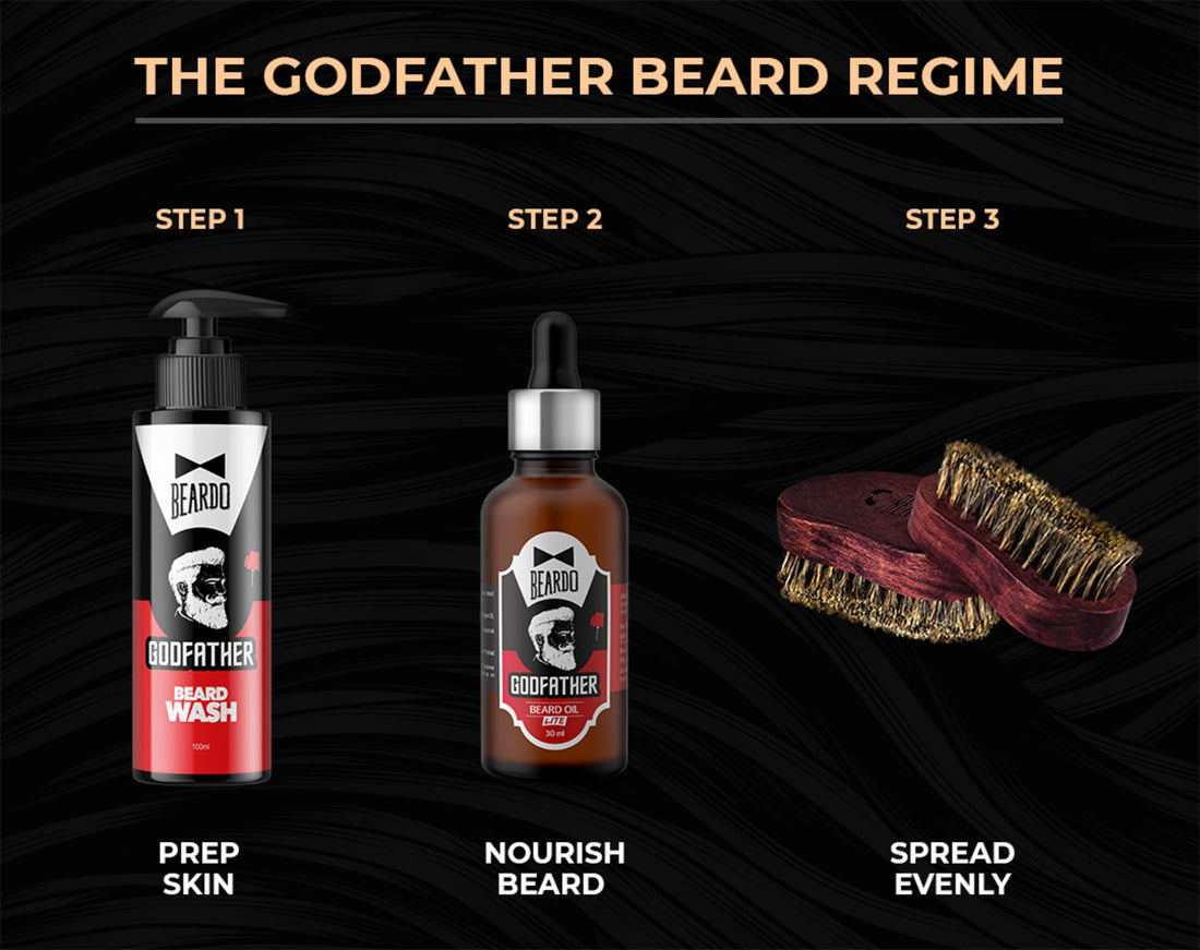 Beardo Godfather Combo 30ml Oil & 100ml Wash